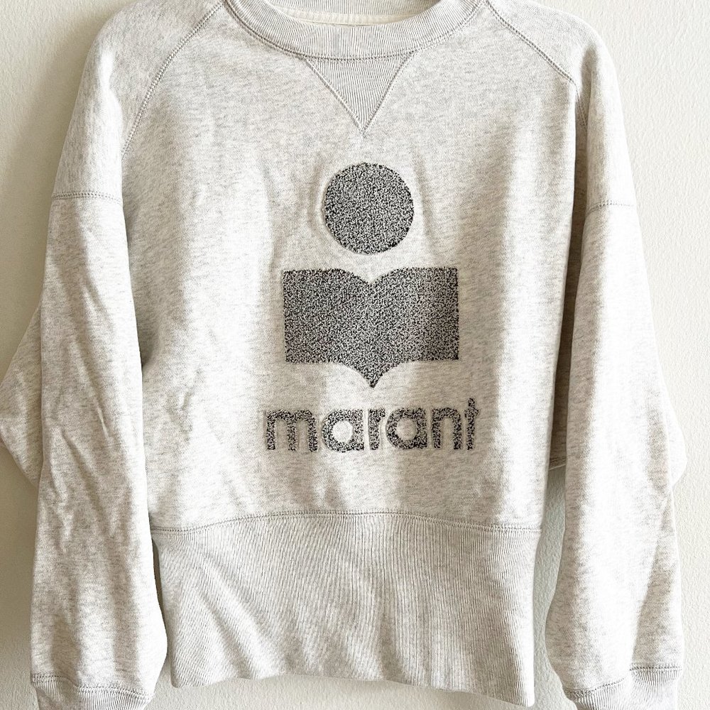 Isabel Marant Etoile Logo Sweatshirt, Sz 38
